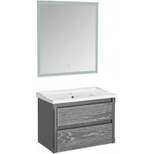 Комплект мебели для ванной ASB-Woodline Лорена 1220101 80 серый