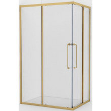 Душевой уголок Cezares Relax RELAX-304-AH-2-120/90-C-BORO 120x90 брашированное золото/прозрачное