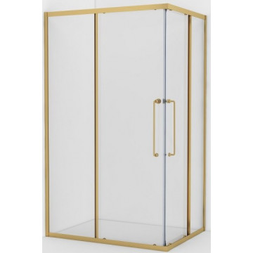Душевой уголок Cezares Relax RELAX-304-AH-2-120/90-C-BORO 120x90 брашированное золото/прозрачное