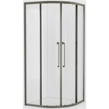 Душевой уголок Cezares Relax RELAX-304-R-2-100-C-GM 100x100 оружейная сталь/прозрачное