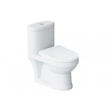 Унитаз моноблок Badenbecher, детский, крышка микролифт, белый, T02W