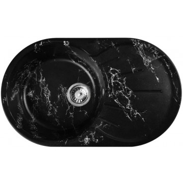 Мойка для кухни Wisent WА02-11 73.5x45.5 черно-белый мрамор