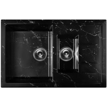 Мойка для кухни Wisent WC10-11 78x50 черно-белый мрамор