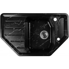 Мойка для кухни Wisent WE08-11 79x49 черно-белый мрамор