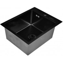 Мойка для кухни Wisent WWS34050B с сифоном GER019 40x50 графит