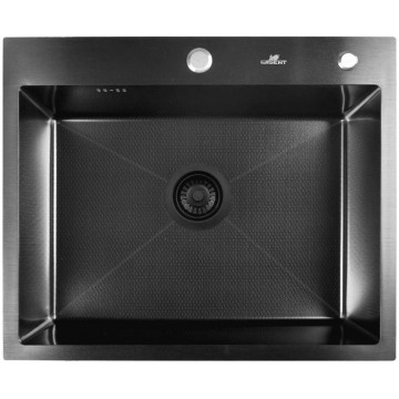 Мойка для кухни Wisent WS36050F с сифоном GER019 60x50 графит