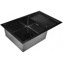 Мойка для кухни Wisent WS37850B-X с сифоном GER019 78x50 графит