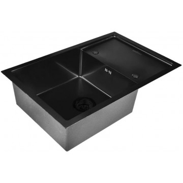 Мойка для кухни Wisent WS37850B-X с сифоном GER019 78x50 графит