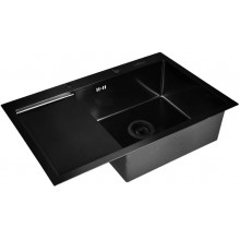 Мойка для кухни Wisent WS37851В-R с коландером 302644B и сифоном GER019 78x51 графит