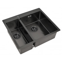 Мойка для кухни Zorg SZR-59-2-51-R GRAFIT графит