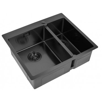 Мойка для кухни Zorg Light ZL R 590-2-510-L GRAFIT графит