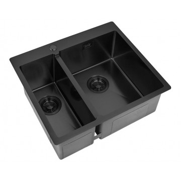 Мойка для кухни Zorg ZL R 590-2-510-R GRAFIT графит