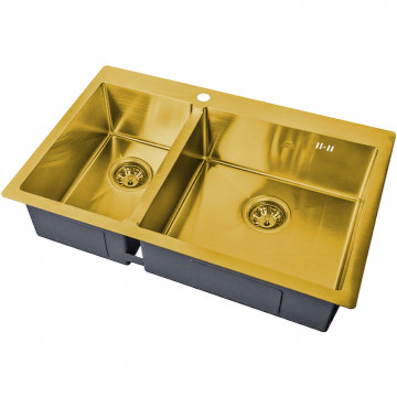 Мойка для кухни Zorg Steel Kitchen SKS 78-2-51-R BRONZE бронза