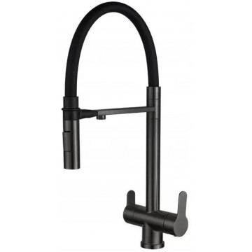Смеситель для кухни Zorg Inox Magnit SZR-3030 GRAFIT графит