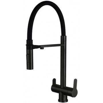 Смеситель для кухни Zorg Inox Magnit SZR-3030 BLACK черный