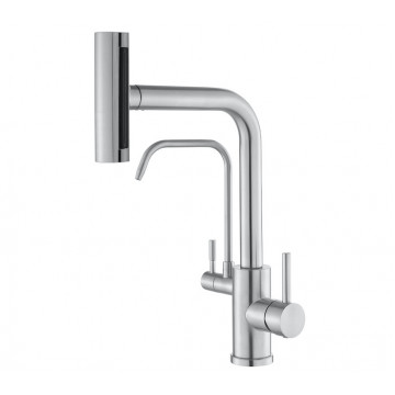 Смеситель для кухни Zorg Steel Hammer SH 091 INOX сатин