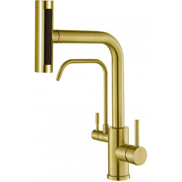Смеситель для кухни Zorg Steel Hammer SH 091 PVD BRONZE бронза
