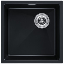 Мойка для кухни Paulmark Lumi UNI-SKEW LU45SK-BLM 45.5x44 черный металлик