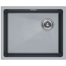 Мойка для кухни Paulmark Lumi UNI-SKEW LU55SK-GRM 55.5x44 серый металлик