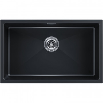 Мойка для кухни Paulmark Lumi UNI LU74-BLM 74x46 черный металлик