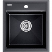 Мойка для кухни Paulmark StepIA PM114651-BLM 46x51 черный металлик