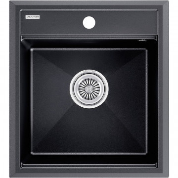 Мойка для кухни Paulmark StepIA PM114651-BLM 46x51 черный металлик