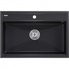Мойка для кухни Paulmark StepIA PM117551-BLM 75x51 черный металлик