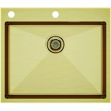 Мойка для кухни Paulmark Brim-Edge PM775951-BG 59x51 брашированное золото