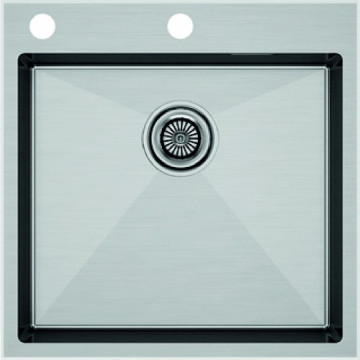 Мойка для кухни Paulmark Kroner Edge PM775151-BS 51x51 брашированная сталь