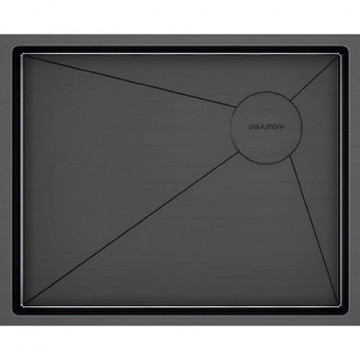 Мойка для кухни Paulmark Next-Skew PM885444-GM 54x44 вороненая сталь