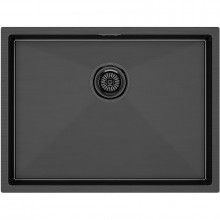 Мойка для кухни Paulmark Next PM215844-GM 58x44 вороненая сталь