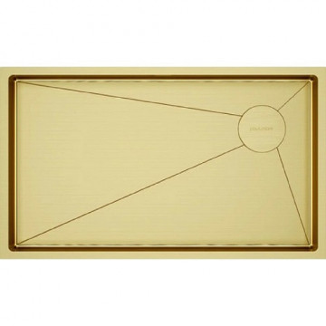 Мойка для кухни Paulmark Next-Skew PM887444-BG 74x44 брашированное золото