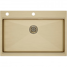Мойка для кухни Paulmark Vast-Pro PM707551-BG 75x51 брашированное золото