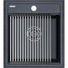 Мойка для кухни Paulmark StepIA PM114651-DG 46x51 c ролл-матом R375-BS графит