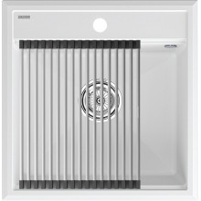 Мойка для кухни Paulmark StepIA PM115051-WH 50x51 с ролл-матом R375-BS белый