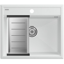 Мойка для кухни Paulmark StepIA PM115951-WH 59x51 с коландером A375-BS белый