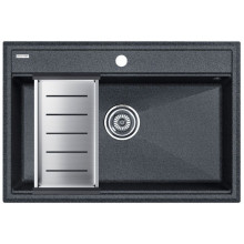 Мойка для кухни Paulmark StepIA PM117551-DG 75x51 с коландером A375-BS графит