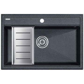 Мойка для кухни Paulmark StepIA PM117551-DG 75x51 с коландером A375-BS графит