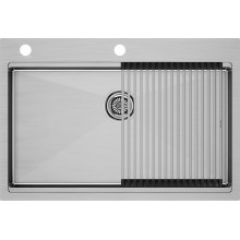 Мойка для кухни Paulmark Vast-Pro PM707551-BS 75x51 с ролл-матом R405-BS брашированная сталь