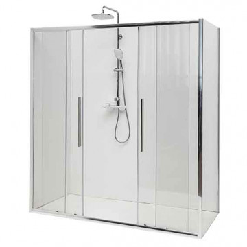 Душевой уголок AvaCan FC2 190-210 + SC 80 190-210x80 хром/прозрачное