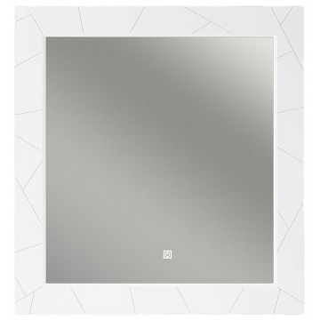 Зеркало Opadiris Луиджи 00-00006548 100x100 с подсветкой и подогревом белый матовый