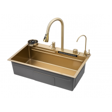 Многофункциональная кухонная мойка Savol S-SC003C матовое золото