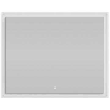 Зеркало Vod-ok Лайт 100x80 с подсветкой белый глянец