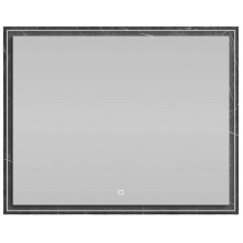Зеркало Vod-ok Лайт 100x80 с подсветкой мрамор графит
