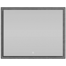 Зеркало Vod-ok Лайт 100x80 с подсветкой серый камень