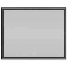 Зеркало Vod-ok Лайт 100x80 с подсветкой черный глянец