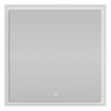Зеркало Vod-ok Лайт 80x80 с подсветкой белый глянец