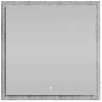 Зеркало Vod-ok Лайт 80x80 с подсветкой горный камень