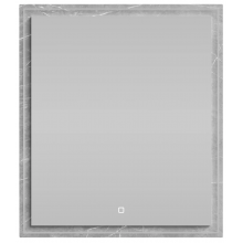 Зеркало Vod-ok Лайт 70x80 с подсветкой мрамор белый