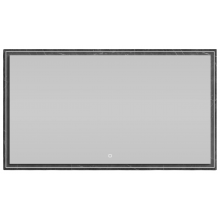 Зеркало Vod-ok Лайт 140x80 с подсветкой мрамор графит